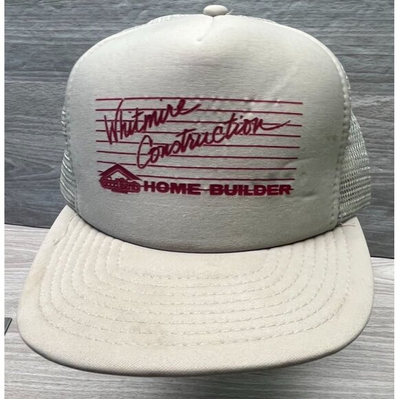 Vintage Whitmire Construction Trucker Hat Home Builders Snapback Sportcap - Picture 8 of 11